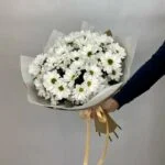 9 хризантем букет